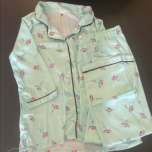 Floral Satin Pajama Set Sleepwear